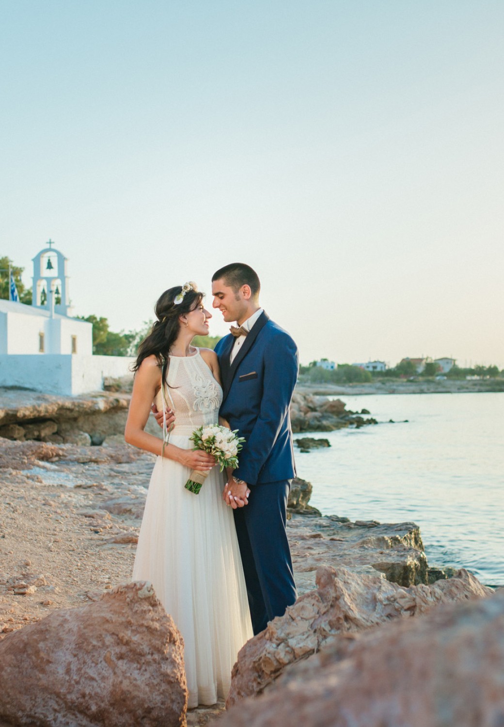 Wedding photography in a Greek island